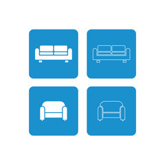 sofa icon vector design symbol