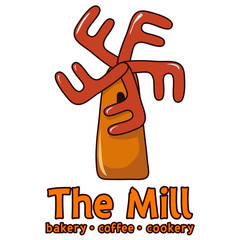 Vector bakery, cookery logo isolated white background