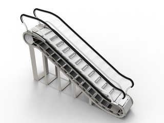 3D rendering - isolated escalator system