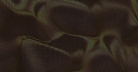 Gold sparkly satin background. Glamour satin texture 3D rendering .