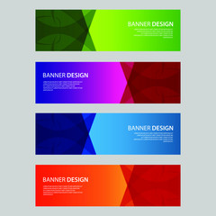 Naklejka premium Vector Abstract design banner web template