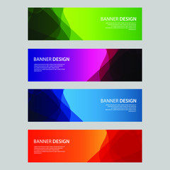 Naklejka premium Vector Abstract design banner web template