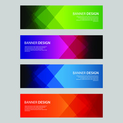 Naklejka premium Vector Abstract design banner web template