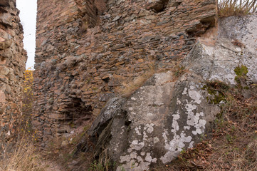 Ancient fortress ruins. Ruins of a medieval fortress