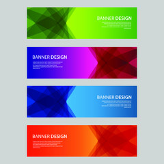 Naklejka premium Vector Abstract design banner web template