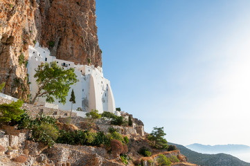 Hozoviotissa Monastery Amorgos Island Greek Islands Greece - obrazy, fototapety, plakaty
