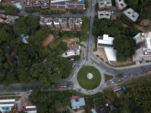 Cenital Photo of roundpoint from Ibague city in colombia