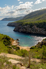 Fototapeta na wymiar Landscapes of the island of Ibiza. Cala d en Serra, Sant Joan de Labritja, Ibiza.