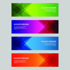 Naklejka premium Vector Abstract design banner web template