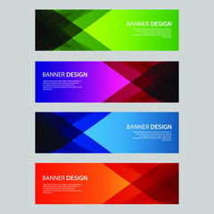 Naklejka premium Vector Abstract design banner web template