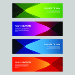Naklejka premium Vector Abstract design banner web template
