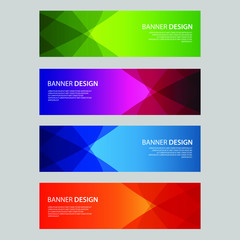Naklejka premium Vector Abstract design banner web template