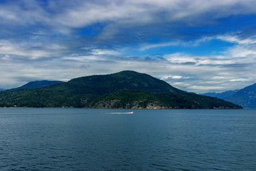 Recreational boating on the Pacific Ocean, BC, Canada