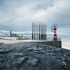 Wind organ pipes in Vlissingen, Netherlands