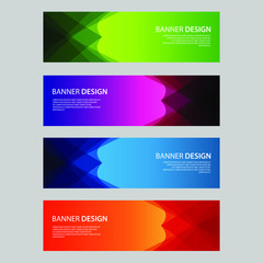 Naklejka premium Vector Abstract design banner web template