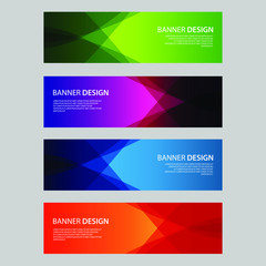 Naklejka premium Vector Abstract design banner web template