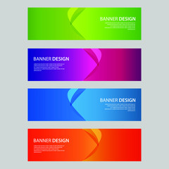 Naklejka premium Vector Abstract design banner web template