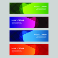 Naklejka premium Vector Abstract design banner web template