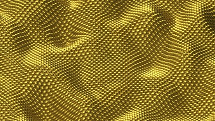 Abstract Morphing Golden Surface - 3D Rendering