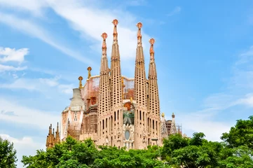 Raamstickers Kathedraal Sagrada Familia, Barcelona, Spanje © Mistervlad