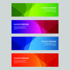 Naklejka premium Vector Abstract design banner web template