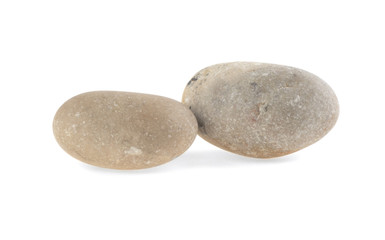 pebbles on a white background isolated