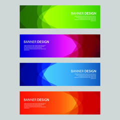 Naklejka premium Vector Abstract design banner web template