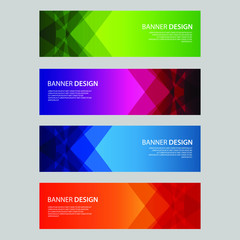 Naklejka premium Vector Abstract design banner web template