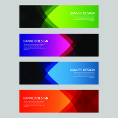 Naklejka premium Vector Abstract design banner web template