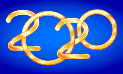 Obraz premium Abstract 2020 numbers