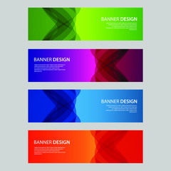 Naklejka premium Vector Abstract design banner web template