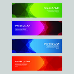 Naklejka premium Vector Abstract design banner web template