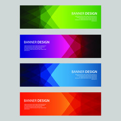 Naklejka premium Vector Abstract design banner web template