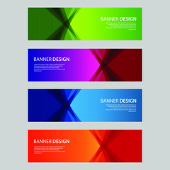 Naklejka premium Vector Abstract design banner web template