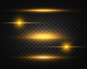 Naklejka premium Yellow glowing light