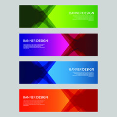 Naklejka premium Vector Abstract design banner web template