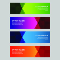 Naklejka premium Vector Abstract design banner web template