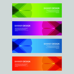 Naklejka premium Vector Abstract design banner web template