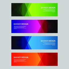 Naklejka premium Vector Abstract design banner web template