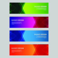 Naklejka premium Vector Abstract design banner web template