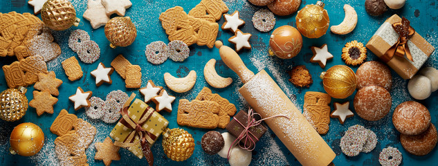 Festive holiday baking Christmas panorama