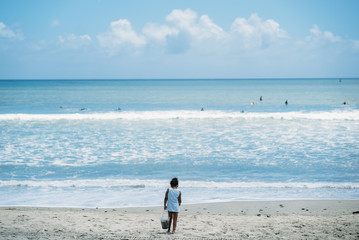 little girl on the beach