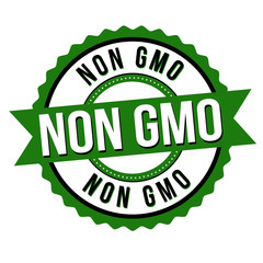 Non GMO label or sticker