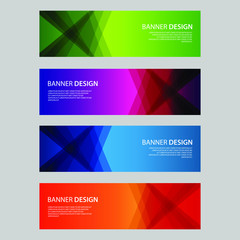 Naklejka premium Vector Abstract design banner web template