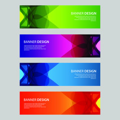 Naklejka premium Vector Abstract design banner web template