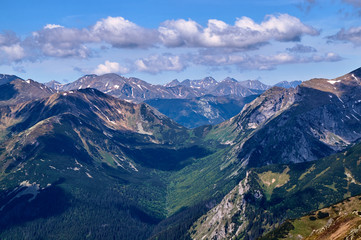 Grassy ridge in the Tatra Mountains in Poland.