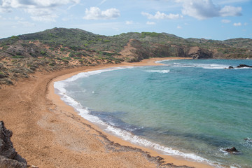 Plage de Cala Cavalleria, Minorque, îles Baléares