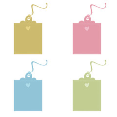 Cute set of vector tags, pastel colored!	