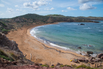 Plage de Cala Cavalleria, Minorque, îles Baléares