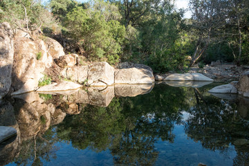 Santadi Pantaleo Piscina naturale acqua bosco sardegna